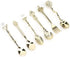 6Pcs/Set Fdit Vintage Carved Coffee Spoon Teaspoon Retro Zinc Alloy Dessert Coffee Tableware Spoons Cutlery