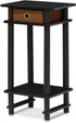 Furinno 17017 Turn-N-Tube End Table - 1-Pack, Espresso Color