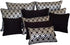 Satin Circle Lattice Pillow Cover - Black-Silver 16"x16" Decorative Sham for Home Decor