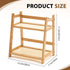 1 2 Countertop Display(Wood,10.2 Inch) Yalikop Pcs Tier Matcha Station Shelf Bamboo Coffee Mug Stand Storage Rack