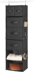 5 Closet Whitmor Multi-Functional Hanging Organizer with Drawer Inserts- Section - Organizer - Black