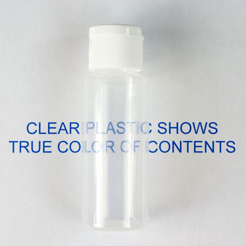 Chica and Jo 2oz Clear Plastic Empty Squeeze Bottles with Flip Cap, Set of 6, TSA Travel Size, Made in the USA