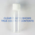 Chica and Jo 2oz Clear Plastic Empty Squeeze Bottles with Flip Cap, Set of 6, TSA Travel Size, Made in the USA