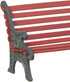 Department 56 Village Cross Product Accessories Wrought Iron Park Bench Figurine, 2.25 Inch, Red