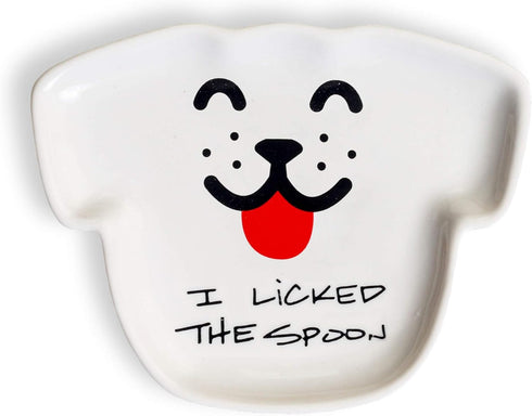 Naughty Dog Spoon Rest, Ceramic Dish, Cute Novelty Gift for Dog Lovers
