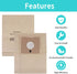 KEEPOW Zing Vacuum Bags for Bissell, 12 Pack Compatible with Bissell Zing Canister Vacuum 1668, Replacement Bags