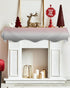 Ombre Mantle Scarf for Fireplace, Blush Pink and Gray Gradient Indoor Mantel Top Runner, 17 x 70 Inch