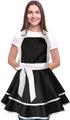 Violet Mist Retro Aprons for Women, Cute 50s Vintage Black Lady Apron, Adjustable Bid Waist Kitchen Gift