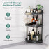 3 Corner Shower Caddy Standing, Tier Shower Organizer Stand with Soap Holder, Rustproof Shower Shelves for Bathroom