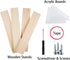 PACKGILO 4 Tier Acrylic Display Stand for Figures Wooden Risers for Display Case Craft Fair Acrylic Cupcake Stand