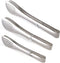 Pack of 3 Sizes Stainless Steel Tongs, Heavy Duty Food Tongs for Salads, Bread, Ham, BBQ, Cooking, Serving