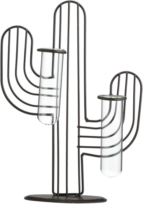 TJ Global Cactus Double Test Tube Vase Planter Holder, Plant Terrarium, Propagation