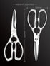 Kitchen Scissors, Forged Stainless Steel Heavy Duty Kitchen Shears, Dishwasher Safe Cooking Scissors for Meat, Poultry