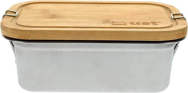 ust Bamboo Top Food Box for Meal Prep and Food Storage with Cutting Board Top for Camping and Everyday Use