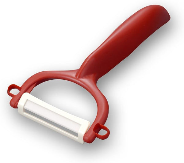 Kyocera Advanced Ceramic Horizontal Y Peeler, Red