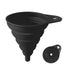 Kitchen Funnels for Use, Food Grade Silicone Collapsible Kitchen Funnel (Black)