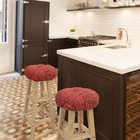 Dia.12, S,1) SINOSSO Modern Bar Stool Cushion Fashion Interweaving Design Anti-Skid Silicone Round Stool Seat Cushion