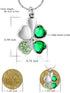constantlife Cremation Jewelry, Memorial Urn Necklace for Ashes, Lucky Four-Leaf Clover Design, Stainless Steel Pendant