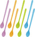 8 Pcs Iced Tea Spoons, Long Plastic Ice Handle Spoons, Colorful Teaspoons for Mixing Ice Cream, Honey, Cocktail