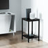 13.3''D 2 1PCS, SAYGOER Black End Tables Small Side Table with Storage Wood Night Stand Metal Frames Tier Bedside Table