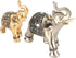 Feng Shui Lucky Elephant Statue, Golden Elegant Figurine, Small Resin Home Decoration