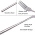 5Pcs Stainless Steel BBQ Telescopic Forks, 8.7-25.4 Inch Long Handle Cutlery for Barbecue, Toasting, Dinner