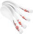 HOMSFOU 4pcs Ceramic Ramen Spoons, Small White Chinese Soup Spoon, Cream Soup Spoon, Japanese Ramen Soup Spoons