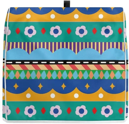 Aztec Geometric Kitchen Aid Mixer Cover, Compatible with 4.5-5 Quart Mixers, Flower Design with Pockets