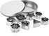 Mini Metal Cookie Cutters Set - 24 Pcs Geometric Shapes Stainless Steel Cookie Biscuit Cutters for Baking