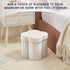 12" Inch Ornavo Home White Boucle Storage Ottoman Cube Flower-Shaped Footstool with Hidden Storage, Faux Teddy Fur Foot