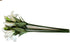3 Pack 30" Extra Long Green & White Artificial Tiger Lily Flowers, Real Touch Latex Petals for Home Decor and Wedding
