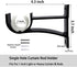 Gudui Curtain Rod Bracket 3 Pack, Heavy Duty Holders Hooks for 1 inch Drapery Rod, Black