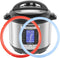 Silicone Sealing Ring for Instant Pot 8Qt, Fits Various Models, 2 Pack in Sky Blue & Cherry Red