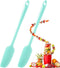Patelai Long Handle Silicone Jar Spatula, 2 Pieces Non-Stick Rubber Scraper for Cooking and Baking