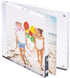 2 Pack 4x4 4x4 Set 10 10MM TWING Acrylic Picture Frame, Horizontal Magnet Double Sided Picture Frame with Microfiber