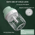 Electric Garlic Chopper Mini, Garlic Masher Mincer with Peeler and Spoon, 250ML/8.5FL OZ, Green