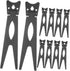 ADOCARN 10pcs Photo Frame Stand, Easel Back Support for Desktop Display, Plastic Crystal Kickstand