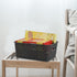 6-Pack 10.4-Inch x 7.6-Inch x 4.05-Inch Plastic Storage Basket - Woven Basket Bin