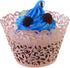 YOZATIA Vine Cupcake Wrappers, 60PCS Lace Liners for Regular Sized Cupcake (Pink)