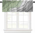 Sage Green Grey Ombre Valances for Windows, Modern Geometric Kitchen Curtains, 54" x 18"