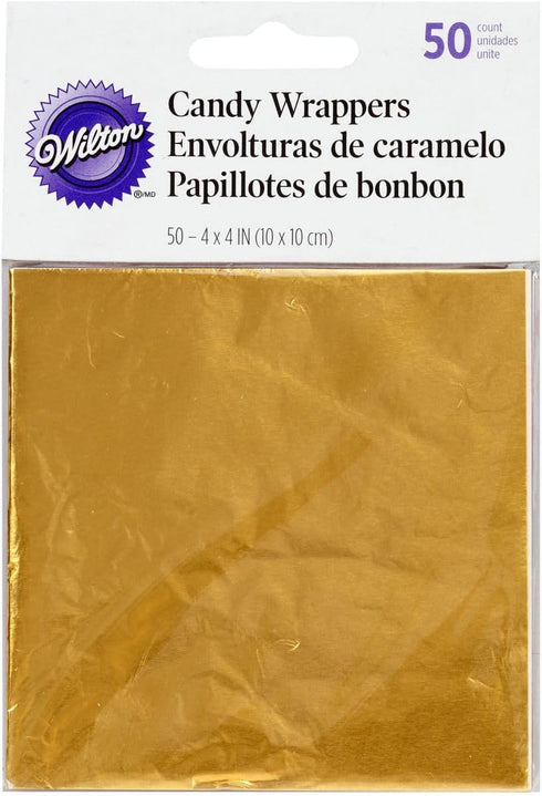 Wilton Gold Foil Candy Wrappers, 50-Count