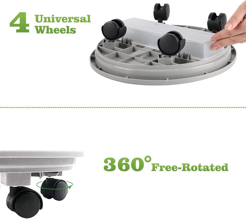 Looca 13Rolling 3 Pack, 120 lbs Plant Caddy with Wheels and Drainage Tray, Plant Stand Flower Pot Mover, Planter