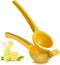 Manual Citrus Juicer Lemon Squeezer - Metal Fruit Juicer Lime Press Kitchen Tool (Yellow)