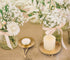 dedoot Gold Candle Holders Set of 2, Decorative Handmade Iron Pillar Plate Centerpiece for LED & Wax Candles