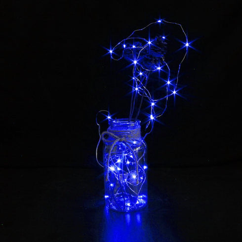CYLAPEX 6 Pack 3.3ft 20 Blue Fairy Lights Battery Operated Fairy String Lights Firefly Lights LED Starry String Lights
