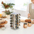 20 5-Year Countertop 3 oz Orii Jar Rotating Spice Rack with Spices Included & Free Spice Refill Program Stainless Steel