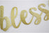70 Years Blessed Banner, Funny Gold Glitter Sign for 70th Birthday or Wedding Anniversary Party Photo Props