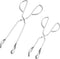 Stainless Steel Kitchen Scissor Tongs Set - 2-Piece (10/13 Inch) for Cooking, Grilling, Serving