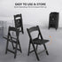 Set 1, (1, VINGLI Black Resin Folding Chair with Padded Cushion, of Plastic Foldable Seat for Indoor & Outdoor Use