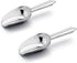 E-far Mini Ice Scoop Set of 2, 3 Ounce Stainless Steel Scoops for Ice Cube, Candy, Flour, Sugar, Rust Proof